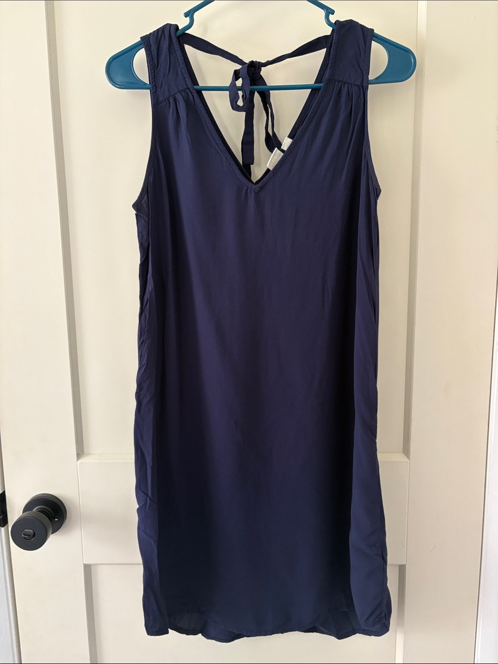 GAP Navy V-Neck Tie-Back Dress